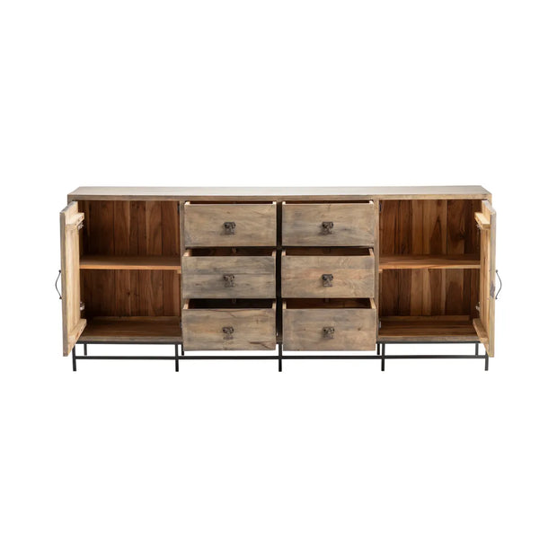 Crestview Collection Devonshire Black Iron Accent Sideboard