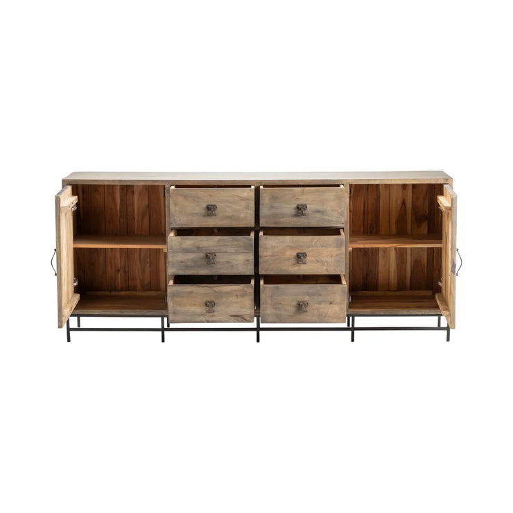 Crestview Collection Devonshire Black Iron Accent Sideboard