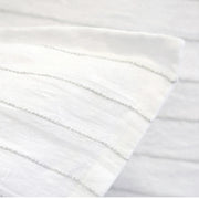 Pom Pom at Home Blake White and Ocean Linen Striped Big Pillow with Insert  ~ 28 x 36