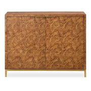 Uttermost Jethro Rich Burl 2 Door Cabinet With Gold Accents
