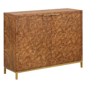 Uttermost Jethro Rich Burl 2 Door Cabinet With Gold Accents