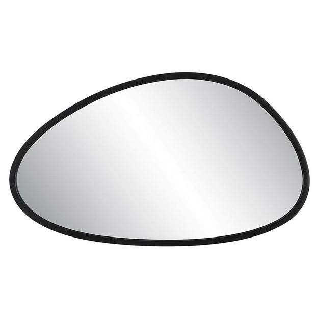 Casa Bella Living Matte Black Asymmetrical Frame Mirror