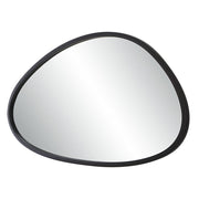 Casa Bella Living Matte Black Asymmetrical Frame Mirror