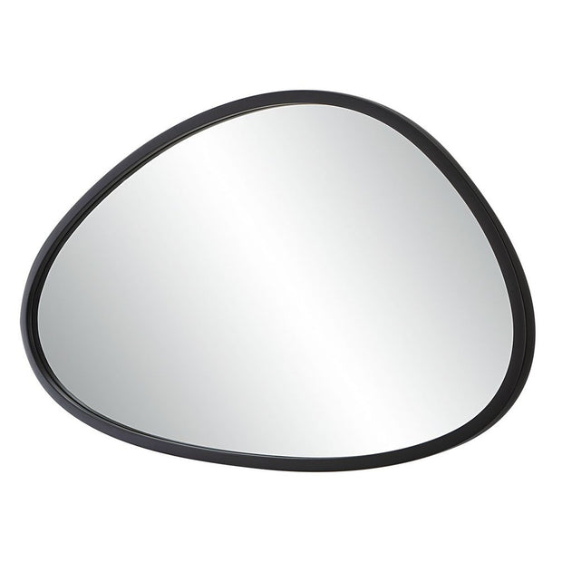 Casa Bella Living Matte Black Asymmetrical Frame Mirror