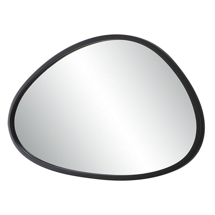 Casa Bella Living Matte Black Asymmetrical Frame Mirror