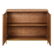 Uttermost Jethro Rich Burl 2 Door Cabinet With Gold Accents