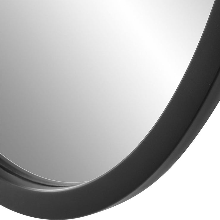 Casa Bella Living Matte Black Asymmetrical Frame Mirror