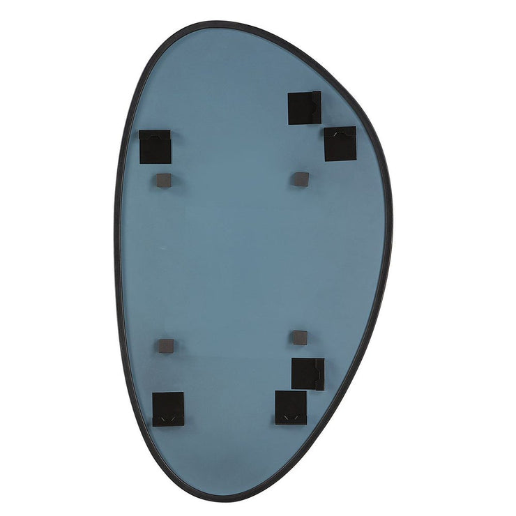 Casa Bella Living Matte Black Asymmetrical Frame Mirror