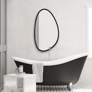 Casa Bella Living Matte Black Asymmetrical Frame Mirror