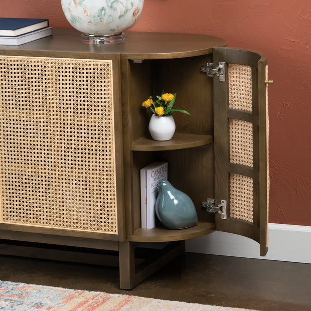 Crestview Collection Domingo Cane Sideboard