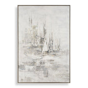 Uttermost Hours In Silence Hand Painted Canvas With Gold Frame