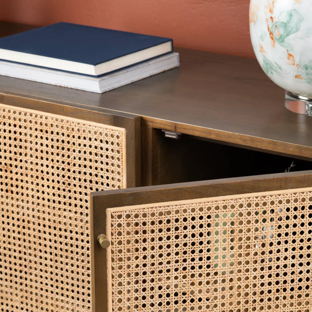 Crestview Collection Domingo Cane Sideboard