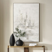 Uttermost Hours In Silence Hand Painted Canvas With Gold Frame