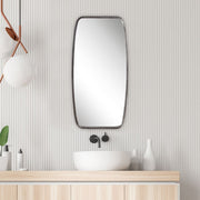 Casa Bella Living Antique Silver Leaf Rounded Corners Mirror