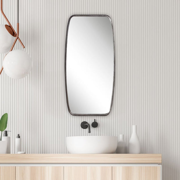 Casa Bella Living Antique Silver Leaf Rounded Corners Mirror