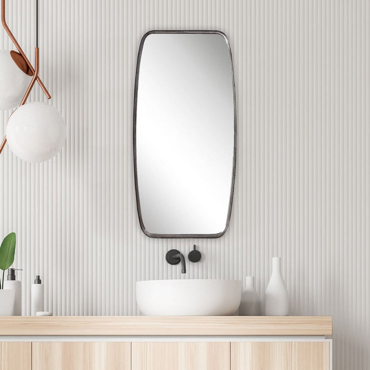 Casa Bella Living Antique Silver Leaf Rounded Corners Mirror