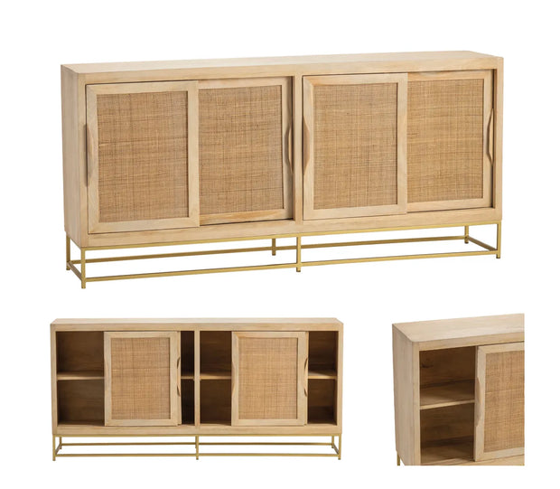 Crestview Collection Biscayne Woven Cane Sideboard