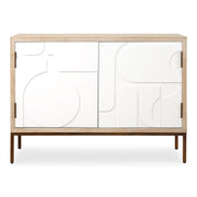 Uttermost Weimar Contemporary Geometric Cream 2 Door Cabinet