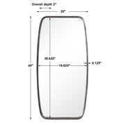 Casa Bella Living Antique Silver Leaf Rounded Corners Mirror