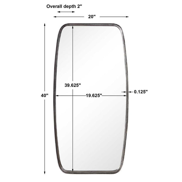 Casa Bella Living Antique Silver Leaf Rounded Corners Mirror