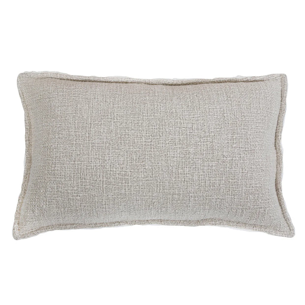Pom Pom at Home Humboldt Hand Woven Linen and Fleece Sherpa Pillow with Insert ~ 14 x 24 ~ Available in 6 Colors