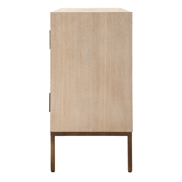 Uttermost Weimar Contemporary Geometric Cream 2 Door Cabinet