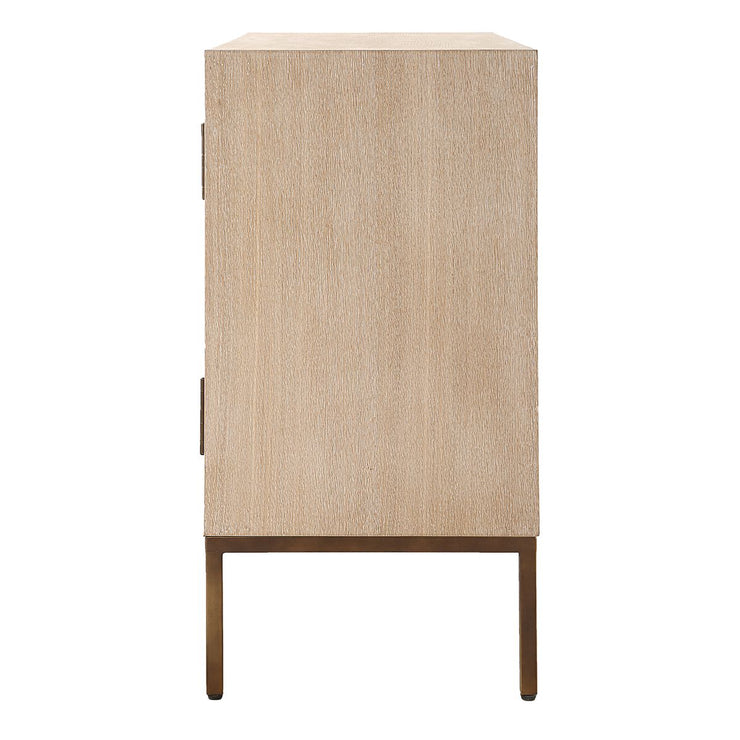 Uttermost Weimar Contemporary Geometric Cream 2 Door Cabinet