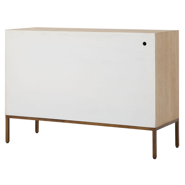 Uttermost Weimar Contemporary Geometric Cream 2 Door Cabinet