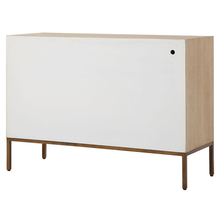 Uttermost Weimar Contemporary Geometric Cream 2 Door Cabinet