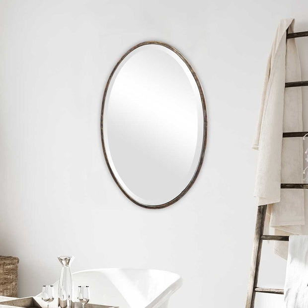 Casa Bella Living Oval Rich Dark Bronze Mirror