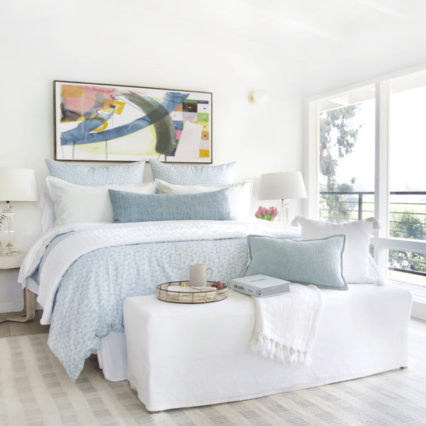 Pom Pom at Home Humboldt Hand Woven Linen and Fleece Sherpa Pillow with Insert ~ 14 x 24 ~ Available in 6 Colors