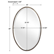 Casa Bella Living Oval Rich Dark Bronze Mirror