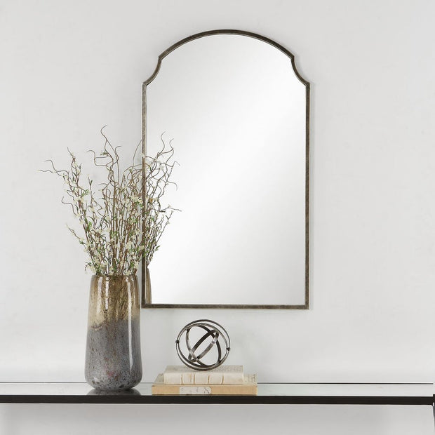 Casa Bella Living Curved Corners Hints of Gold And Silver Mirror