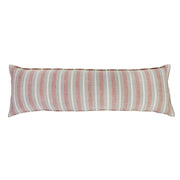 Pom Pom at Home Montecito Terracotta and Natural Linen Striped Body Pillow with Insert  ~ 18 x 60