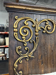 Casa Bonita Peruvian Hand-Painted Carved Wood Santander King Size Bed