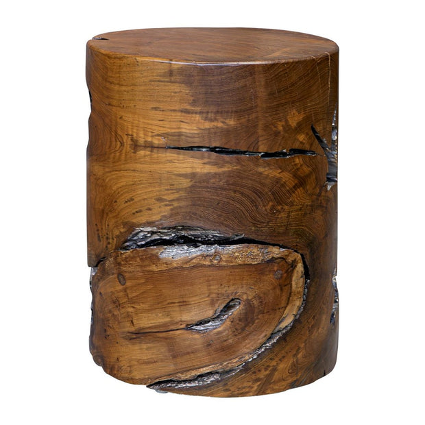 Uttermost Rafe Teak Wood Round Accent Stool