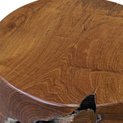 Uttermost Rafe Teak Wood Round Accent Stool
