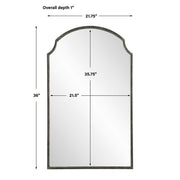 Casa Bella Living Curved Corners Hints of Gold And Silver Mirror