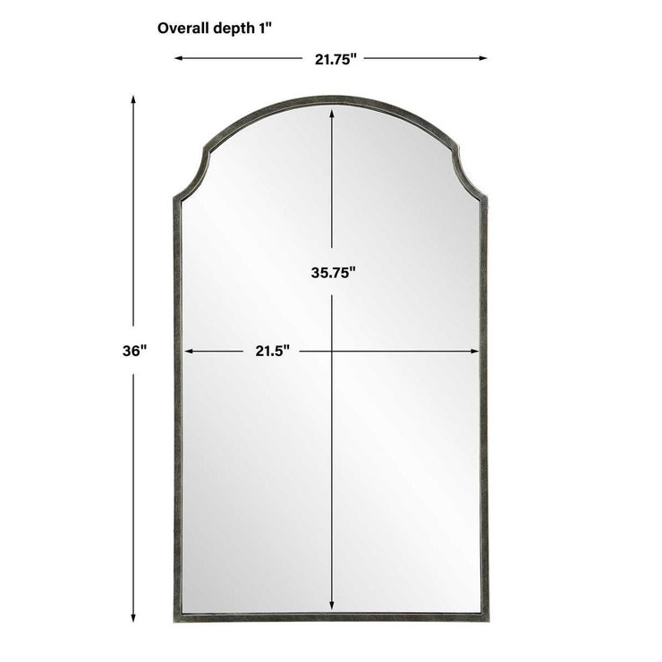 Casa Bella Living Curved Corners Hints of Gold And Silver Mirror