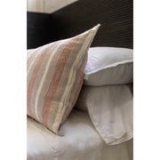 Pom Pom at Home Montecito Terracotta and Natural Linen Striped Body Pillow with Insert  ~ 18 x 60