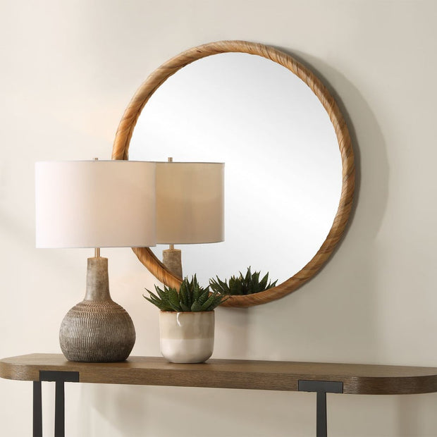 Casa Bella Living Seagrass Wrapped Round Mirror