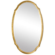 Casa Bella Living Oval Concave Antique Gold Leaf Mirror