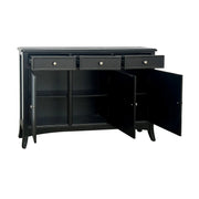 Crestview Collection Vincent Black Three- Drawer Sideboard