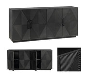 Crestview Collection Watson Black Sideboard