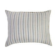 Pom Pom at Home Naples Ocean and Natural Linen Striped Big Pillow with Insert  ~ 28 x 36