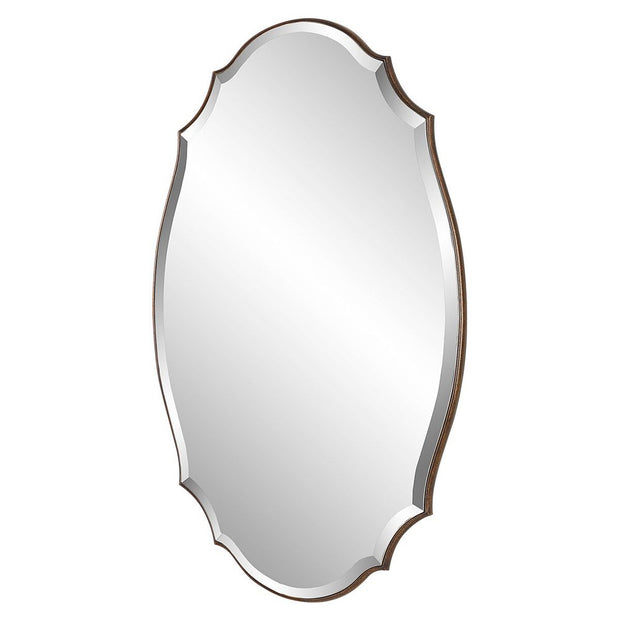 Casa Bella Living Rounded Edge Antique Bronze And Gold Finish Mirror