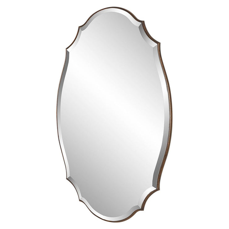 Casa Bella Living Rounded Edge Antique Bronze And Gold Finish Mirror
