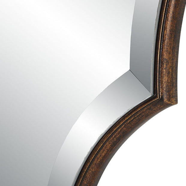 Casa Bella Living Rounded Edge Antique Bronze And Gold Finish Mirror