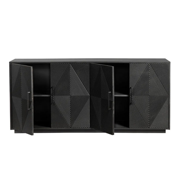 Crestview Collection Watson Black Sideboard