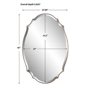 Casa Bella Living Rounded Edge Antique Bronze And Gold Finish Mirror